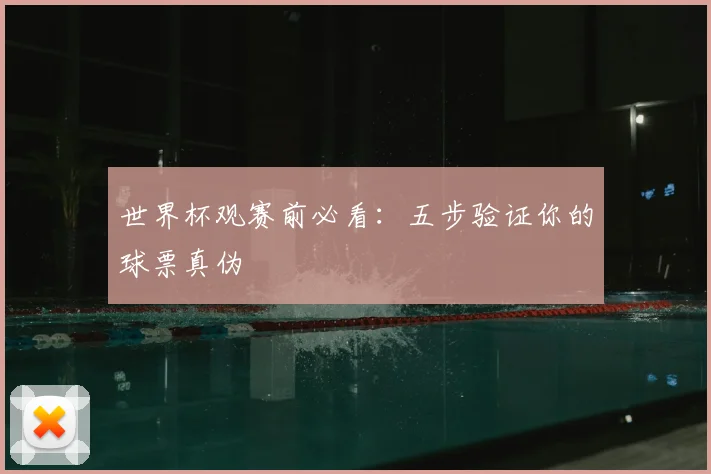 世界杯观赛前必看：五步验证你的球票真伪